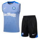 Conjunto Inter de Milão Treino Camisa Regata + short 24/25 - Masculino Nike - Azul e preto