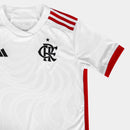 Camisa Flamengo II 24/25 - Torcedor Adidas Feminina - Branca com detalhes em vermelho