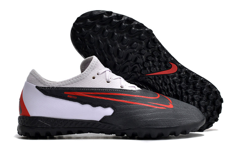 Chuteira de Campo Nike React Phantom GX Pro TF - Branco/Preto/Laranja