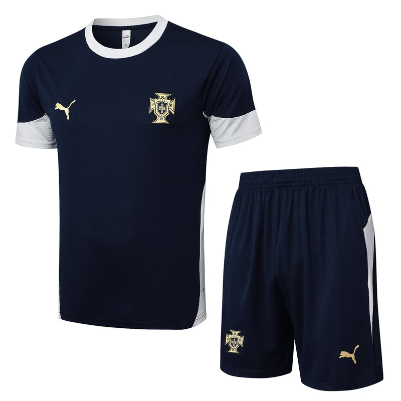Conjunto Portugal Treino Camisa manga curta + short 25/26 - Masculino Puma - Azul
