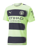 Camisa Manchester City Third 22/23 Torcedor Puma Masculina - Verde Neon e Azul Marinho