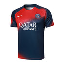 Conjunto Paris Saint-Germain Treino Camisa manga curta + short 24/25 - Masculino Nike - Vermelho/Azul Royal