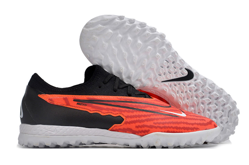 Chuteira de Campo Nike React Phantom GX Pro TF - Preto/Laranja