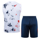 Paris Saint-Germain Training Set Tank Top Shirt + Shorts 24/25 - Men's Nike - White