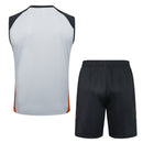 Conjunto Benfica Treino Camisa Regata + short 24/25 - Masculino Adidas - Cinza Preto Laranja e Vermelho