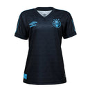 Camisa Grêmio III 23/24 - Torcedor Umbro Feminina - Preta com detalhes em azul