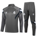 Conjunto Real Madrid Treino 24/25 - Masculino Adidas -  Cinza (Edição Vintage)