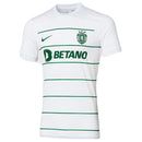 Camisa Sporting CP lll 23/24 - Torcedor Nike Masculina - Branco detalhe Listrado verde