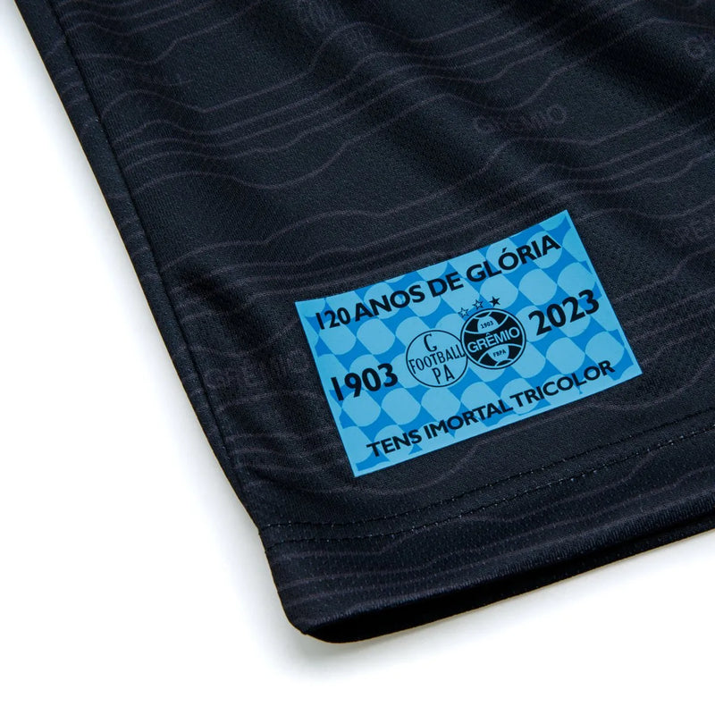 Camisa Grêmio III 23/24 - Torcedor Umbro Feminina - Preta com detalhes em azul