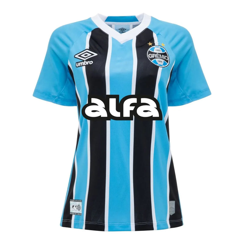 Camisa Grêmio I 25/26 - Torcedor Umbro Feminina - Azul e preta