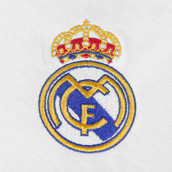 Camisa Real Madrid I 24/25 - Torcedor Adidas Feminina - Branca com listras pretas