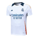 Conjunto Real Madrid Treino Camisa + short 24/25 - Masculino Adidas - Branco e azul