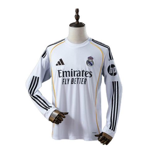 Camisa Real Madrid l 25/26 Manga Longa - Torcedor Masculina