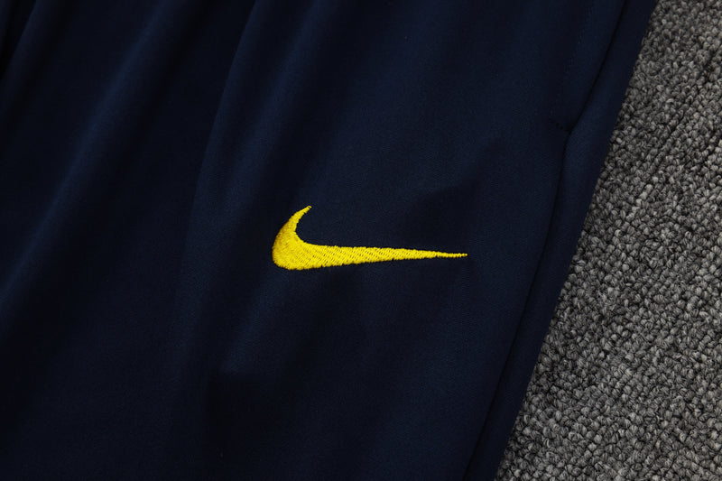 Conjunto Barcelona Treino 24/25 - Masculino Nike - Azul (Ombros Roxos)
