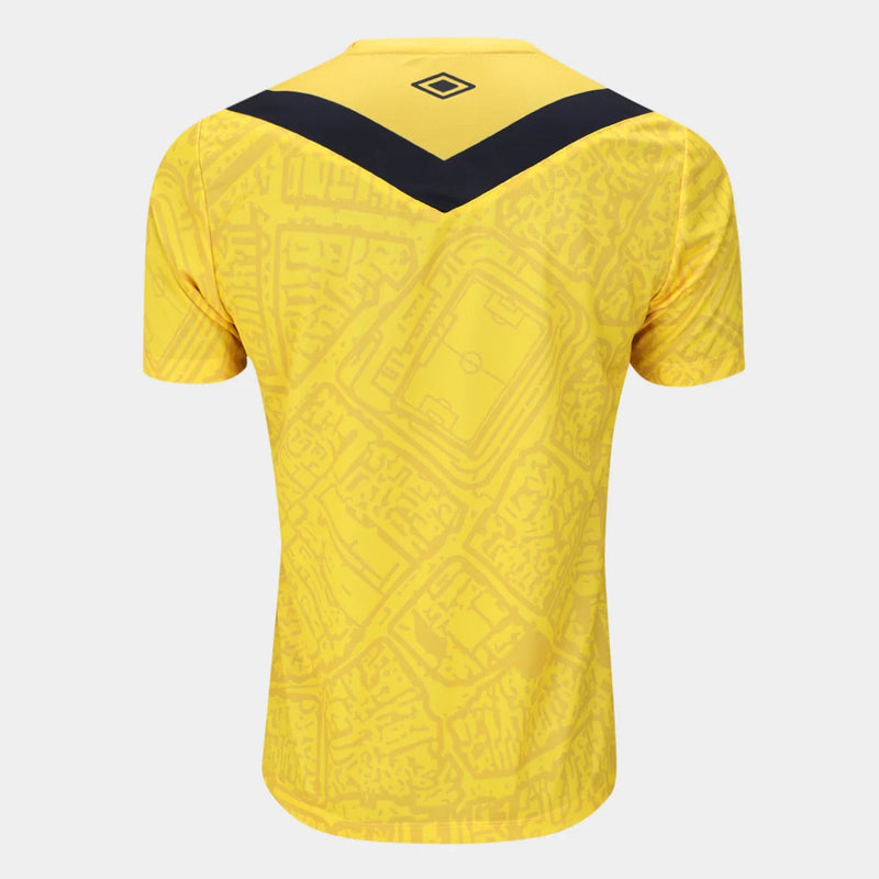 Camisa Santos III 24/25 - Torcedor Umbro Masculina - Amarela com detalhes em preto