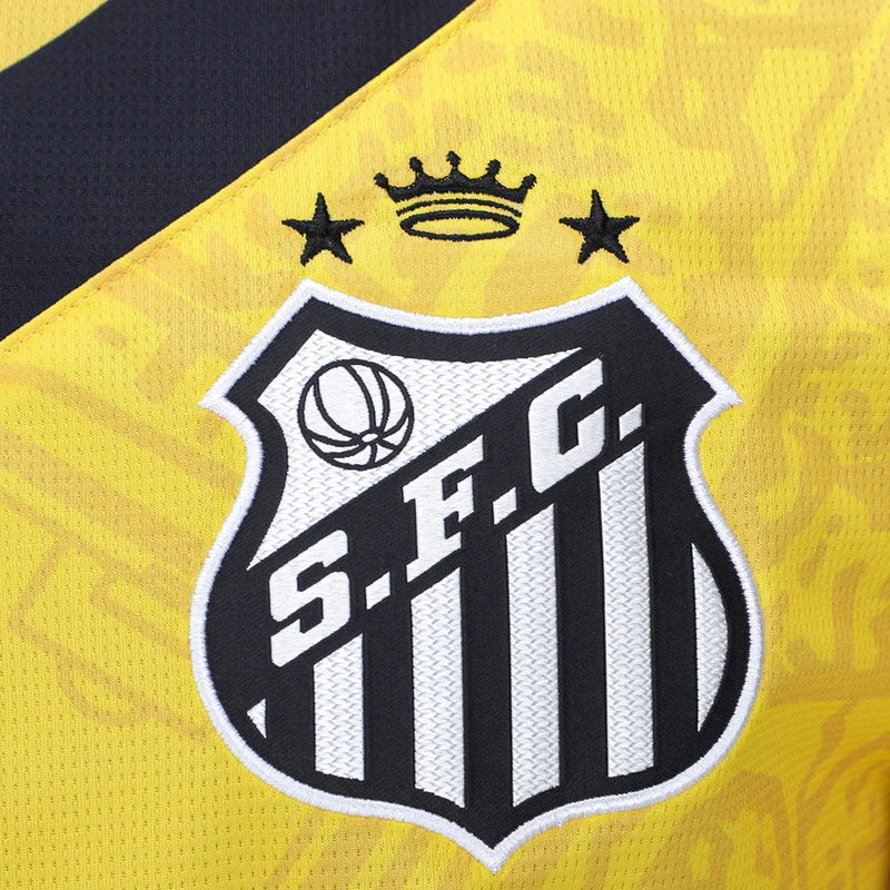 Camisa Santos III 24/25 - Torcedor Umbro Masculina - Amarela com detalhes em preto