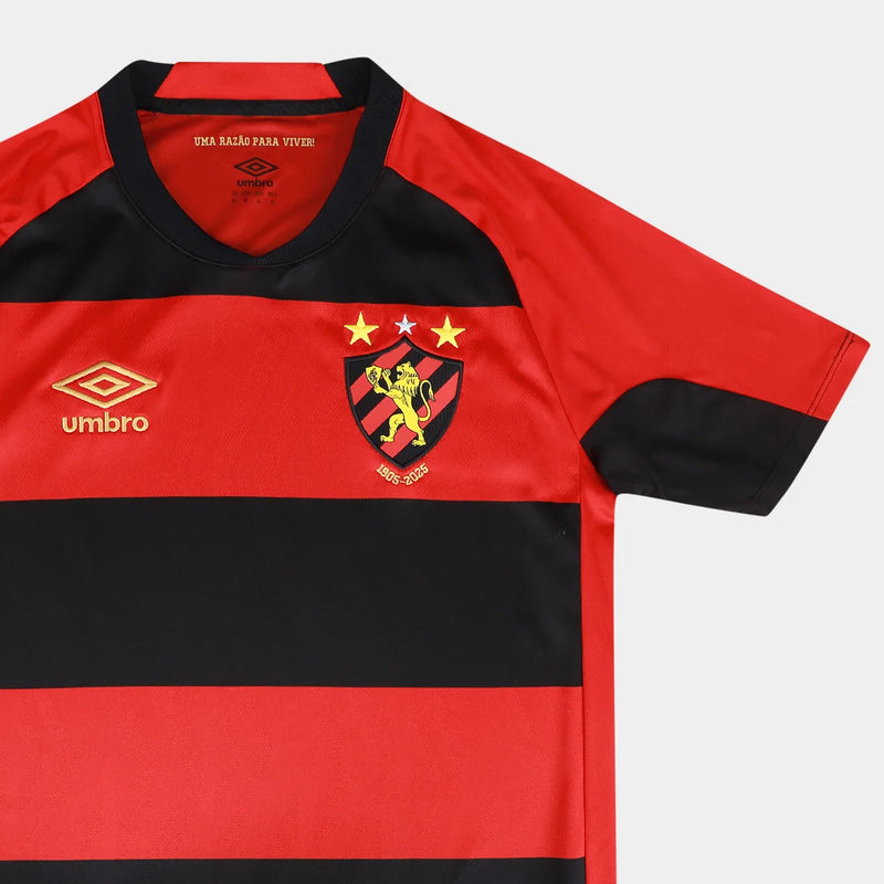 Camisa Sport Recife 25/26 Torcedor Masculina - Preta e vermelho