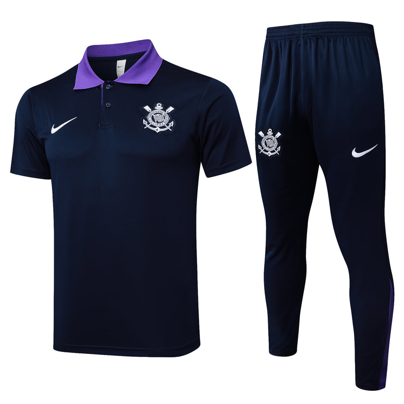 Conjunto Corinthians Polo 24/25 - Masculino Nike - Roxo
