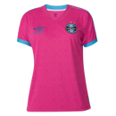 Camisa Grêmio Edição especial Outubro rosa 23/24 - Torcedor Umbro Feminina - Rosa com detalhes em azul