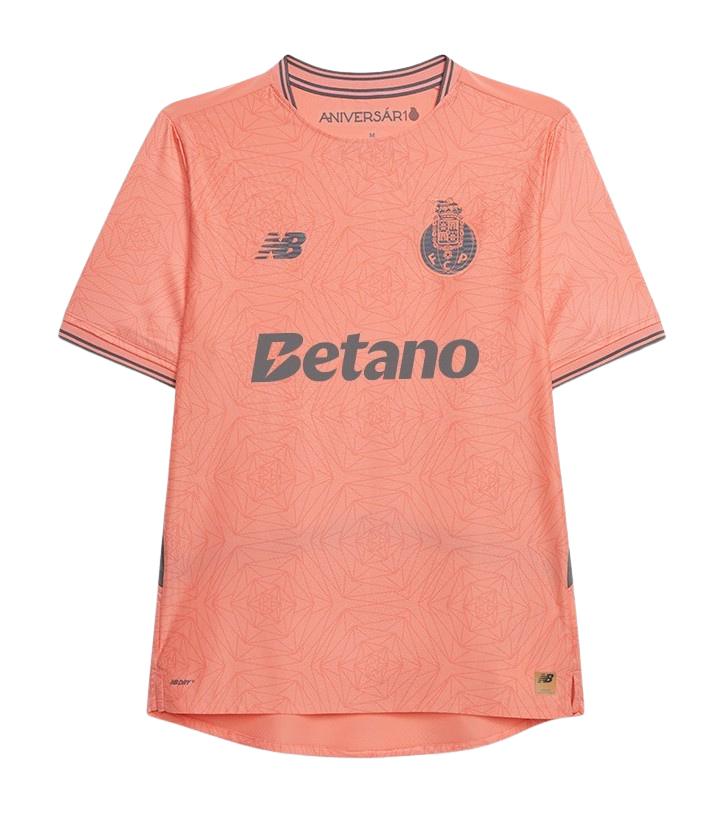 Camisa FC Porto ll 25/26 Torcedor New Balance Masculina - Rosa e cinza