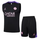 Paris Saint-Germain Training Set Tank Top Shirt + Shorts 24/25 - Men's Jordan - Black