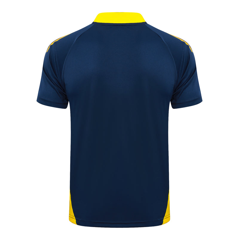 Conjunto Real Madrid Treino 24/25 - Masculino adidas - Azul Royal (gola amarela)