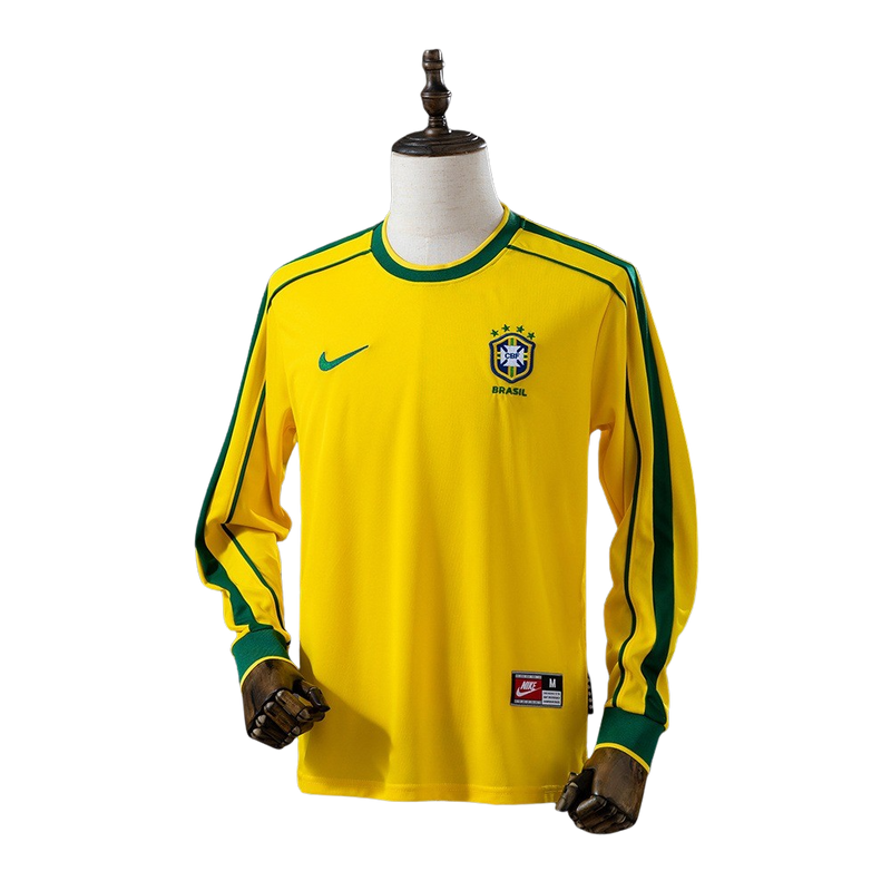 Camisa Do Brasil l Retrô 1998 Manga Longa - Torcedor Masculina