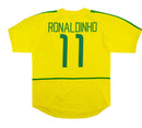 Nike Men's 2002 Brazil National Team I Retro Shirt - Yellow