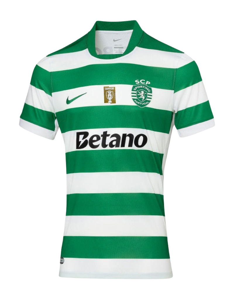 Camisa Sporting Lisboa I 25/26 - Torcedor Nike Masculina - Verde com detalhes em branco e preto