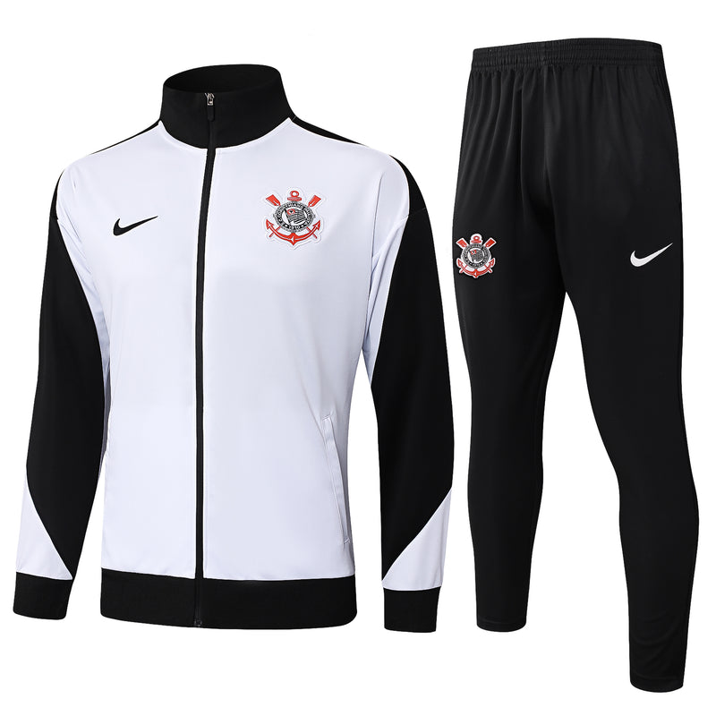 Conjunto Corinthians 24/25 - Masculino Nike - Branco e preto
