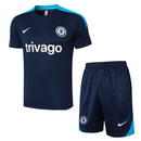 Conjunto Chelsea Treino Camisa manga curta + short 24/25 - Masculino Nike - Azul