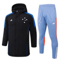 Casaco de algodão Cruzeiro + calça 24/25 Adidas - Branco - Preto - Azul