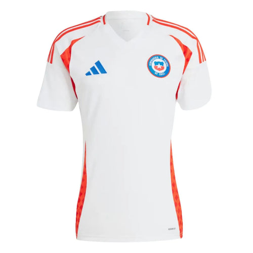 Camisa Chile II 24/25 - Torcedor Adidas Masculina - Branca com detalhes em vermelho