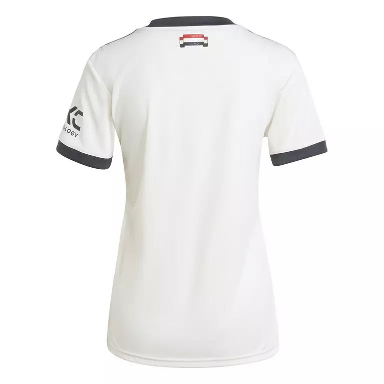 Camisa Manchester United III 24/25 - Torcedor Adidas Feminina - Branca com detalhes em preto