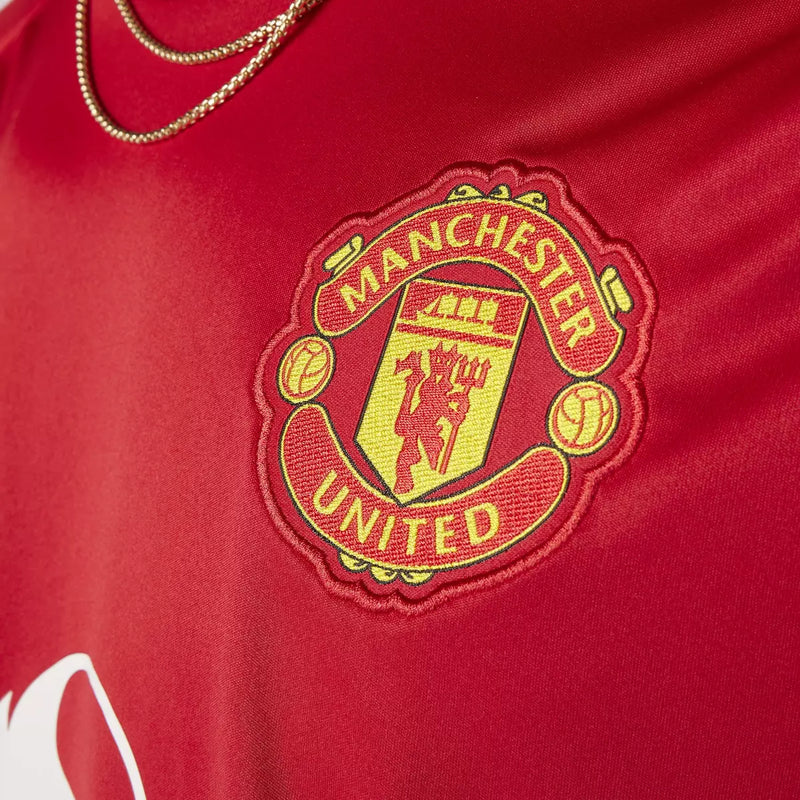 Camisa Manchester United I 24/25 - Torcedor Adidas Masculina - Vermelha com detalhes em branco