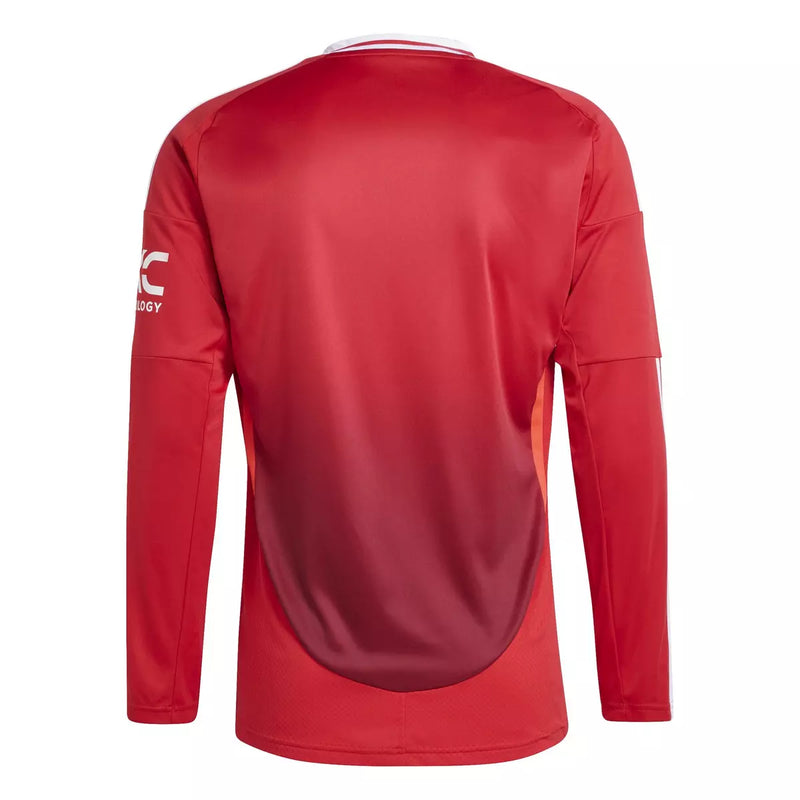 Camisa Manchester United I 24/25 - Torcedor Adidas Masculina - Vermelha com detalhes em branco