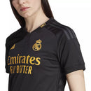 Camisa Real Madrid III 23/24 - Feminina Adidas - Preta com detalhes em cinza