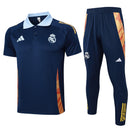 Conjunto Real Madrid Treino 24/25 - Masculino adidas - Azul (gola azul claro)