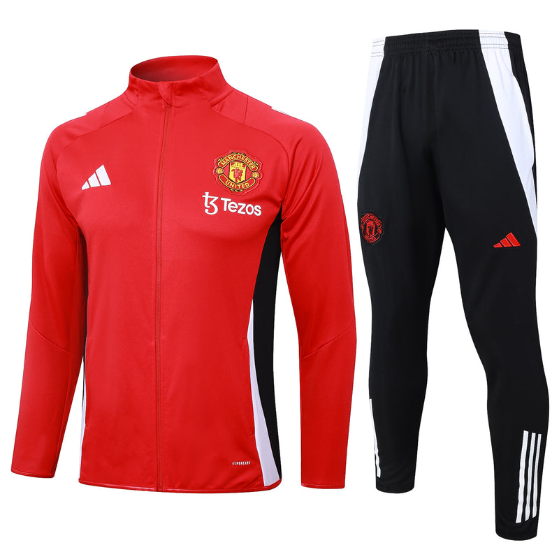 Conjunto Manchester United 24/25 - Masculino Adidas - Vermelho