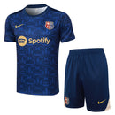 Barcelona Training Set Short Sleeve Shirt + Shorts 24/25 - Men's Nike - Royal Blue