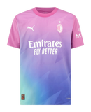 Camisa AC Milan III 23/24 - Torcedor Puma Masculina - Rosa com detalhes em roxo e verde