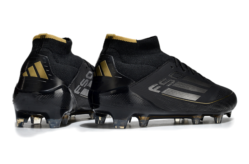 Adidas F50 Elite Mid High Top FG Football Boots - Black