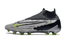 Chuteira de Campo NIKE PHANTOM GX ELITE DF Link FG - Cinza/Prata/Verde