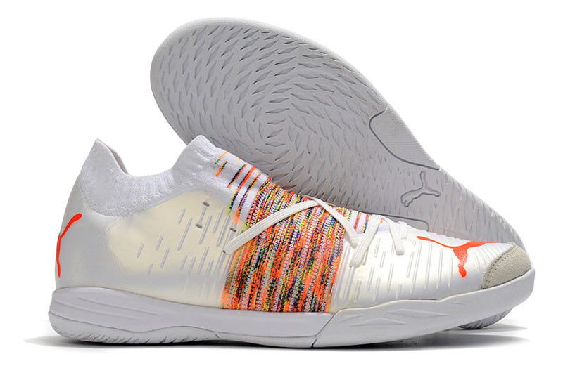 Chuteiras de futebol PUMA FUTURE Z IC - Branca/Laranja