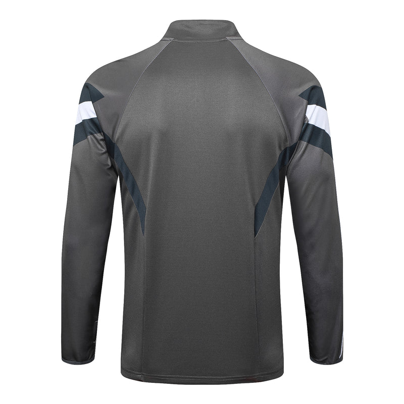 Conjunto Real Madrid Treino 24/25 - Masculino Adidas -  Cinza (Edição Vintage)