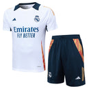 Real Madrid Training Set Short Sleeve Shirt + Shorts 25/26 - Men's Adidas - White (White Sleeves)