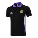Conjunto Real Madrid Treino 24/25 - Masculino adidas - Preto (Gola Roxa)