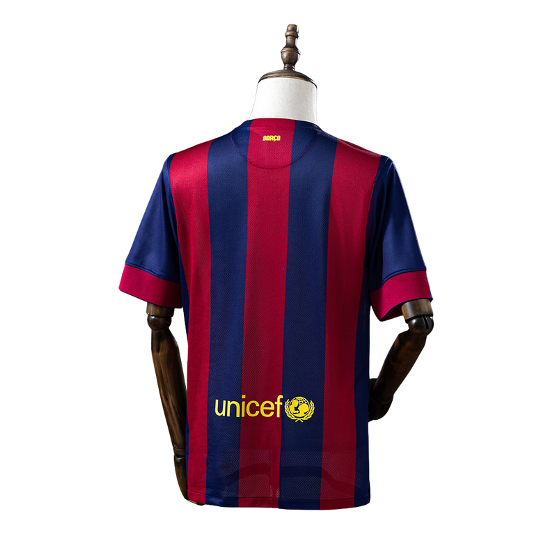 Camisa Barcelona Retrô 2014/2015 - Nike - Azul e Grená
