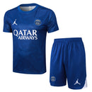 Conjunto Paris Saint-Germain Treino Camisa manga curta + short 24/25 - Masculino Jordan - Azul