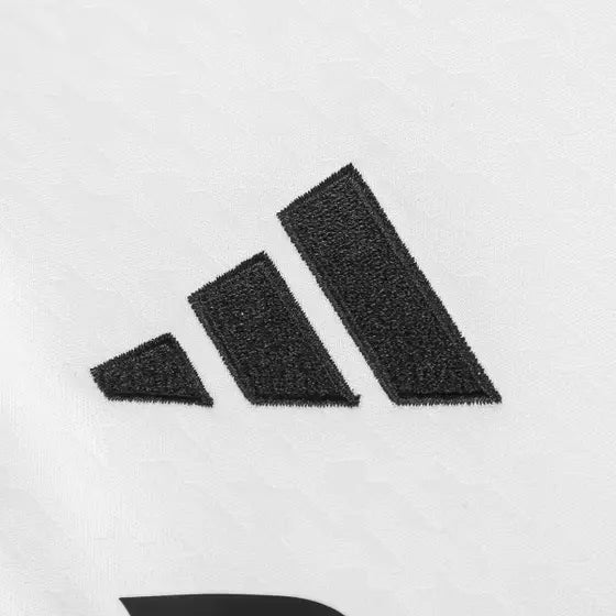Camisa Real Madrid I 24/25 - Torcedor Adidas Feminina - Branca com listras pretas